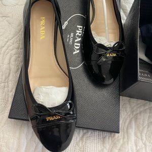 Black Prada flats
